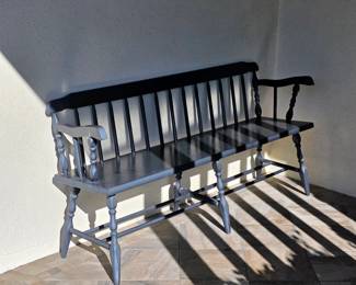 Outdoor wooden bench