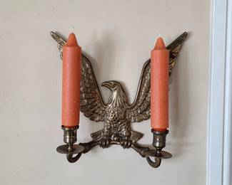 Vintage bronze candle wall sconces