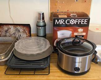 Mr. Coffee coffee maker, Crock-pot slow cooker, vintage Stanley Thermos