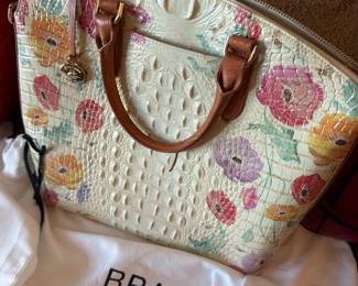 brahmin leather croc print handbag