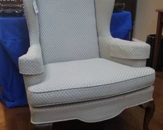 Queen Anne Style Wingback Chair