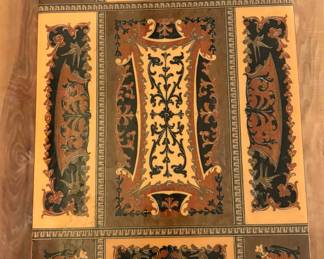 Top of vintage Italian table