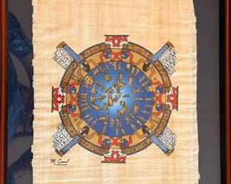 Dendera Zodiac painting on Papyrus