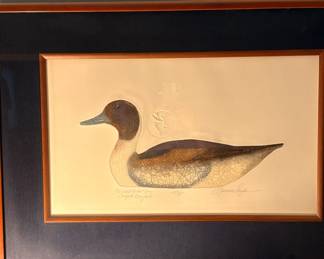 Limited edition print of '1936 Mallard Drake Decoy' by Lawrence Snyder.  Signed