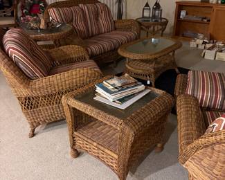 Think spring!  This porch set looks to be unused!