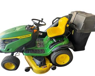 John Deere S170 Riding Lawn Tractor with Bagger Attachment
