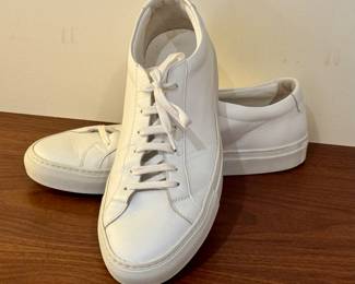 Common Projects Achilles Low White Leather Sneakers Size 43
