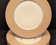 Set of 5 Jean Louis Coquet Limoges Damas Charger Plates 