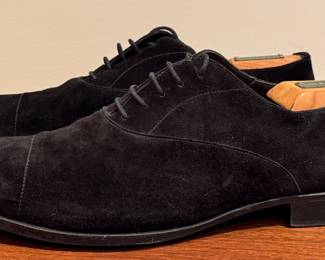Prada Black Suede Oxford Dress Shoes