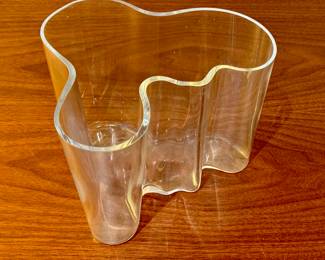 Alvar Aalto SavoyClear Glass Vase 