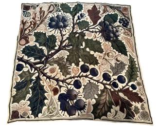 100% Silk Scarf with Botanical Print