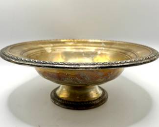 Sterling silver weighted pedestal compote — Amherst Massachusetts 01002