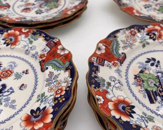 Gorgeous Antique English Ironstone Imari China Set