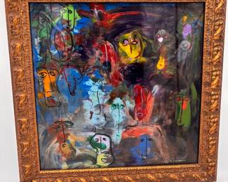Reverse Painting on Lucite Panel, Roy Breimon