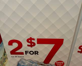 31” x 17”  store sign corrugated board 