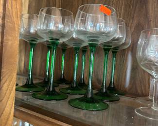 Green stemware