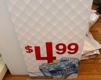 31”x17” store sign corrugated board 