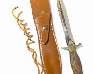 A GERBER Fixed Blade Wood Handle Knife
