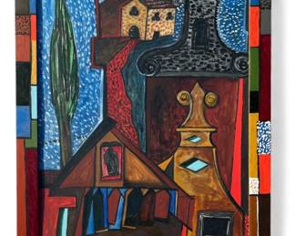 ITALO SCANGA (Italian-American, 1932-2001) Mixed Media Painting, 1987
