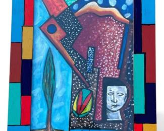 ITALO SCANGA (Italian-American, 1932-2001) Mixed Media Painting, 1987
