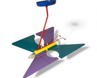 An Italian Post Modern Memphis Style Butterfly Light Fixture
