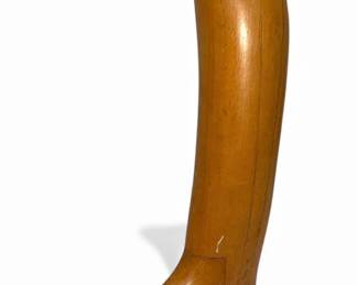 Vintage Equestrian Wooden Riding Boot Form
