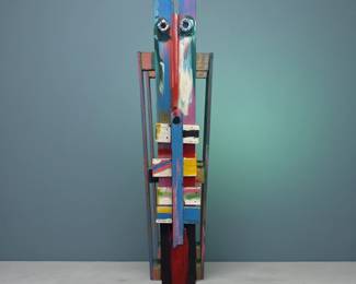 CHARLES NIVENS 1990 Wood Assemblage Wall Sculpture
