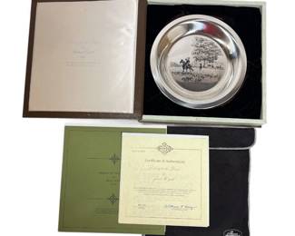 JAMES WYETH "Riding to the Hunt" Sterling Silver Plate
