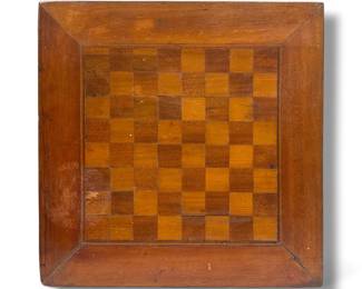 A 19th C. Primitive Wood Checker Board
