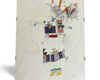 "The Buffalo Maiden" J. MICHAEL BEAR Mixed Media
