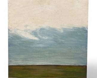 Modernist Acrylic on Wood Painting, ROBERT BAINE, Chicago Artist
