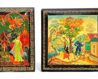 Two Russian Lacquer Boxes
