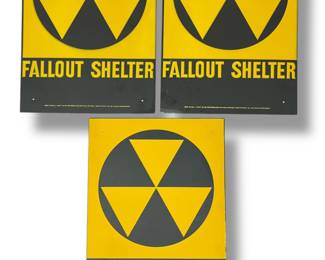 Three Fallout Shelter DOD Signs
