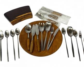 Collection Danish Flatware and Teak Articles DANSK
