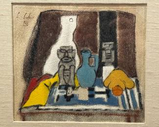 A CHARLES CULVER Pastel on Paper Drawing
