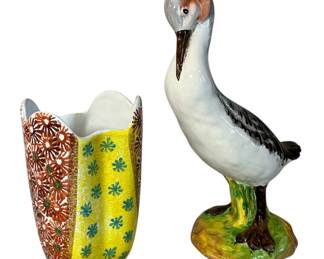 Two Italian Glazed Ceramic Articles, UGO ZACCAGNINI
