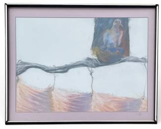 Bird's Nest Mixed Media Painting
