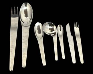 ARNE JACOBSEN "AJ" Flatware, GEORG JENSEN, 100 Pcs.
