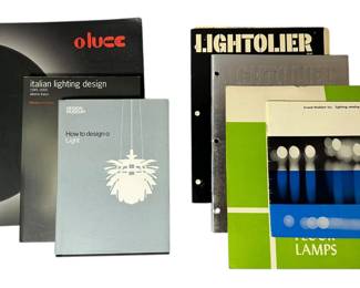 Collection of Modern Lighting Design Reference Catalogs and Books
