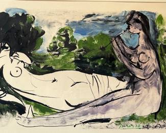 PABLO PICASSO (Spanish, 1881–1973), "Femme Nue et Joueuse de Flute"
