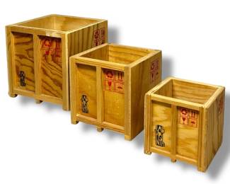 Set of 3 LABYRINTH BCN Miniature Storage Crates
