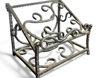 Hand Wrought Iron Book Stand
