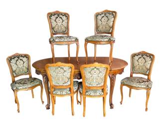 French Louis XV Style Table + Chairs
