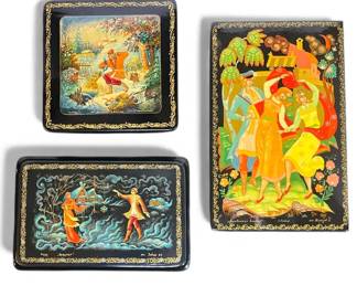 Three Russian Lacquer Boxes
