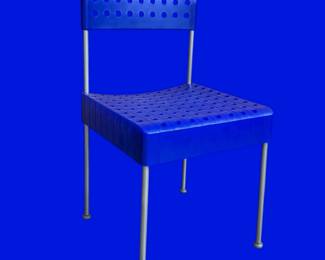ENZO MARI "Box" Chair, Blue, NOS
