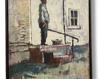 A Mid Century CHARLES DICKEY Oil Painting, Black Americana
