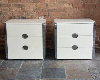 Pair of Italian Nightstands by LUIGI CACCIA DOMINIONI, AZUCENA
