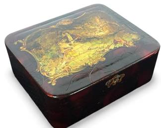 19th C. English Lacquer Box
