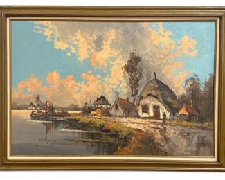 WILHELM HENDRIK VAN NORDEN (Dutch, 1883-1978) Early 20th Century Dutch Landscape Painting
