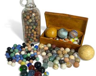 Large Collection Vintage Marbles
